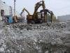 Works on Shelter object wall berm demounting to arrange the New Safe Confinement foundations