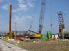 Shelter industrial site, construction of New Safe Confinement (placing piles)