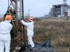 Drilling and core extraction in the zone of the New Safe Confinement construction