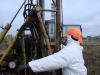 Drilling and core extraction in the zone of the New Safe Confinement construction